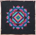 Amish Sunshine Star Patchwork Wall Hanging Quilt