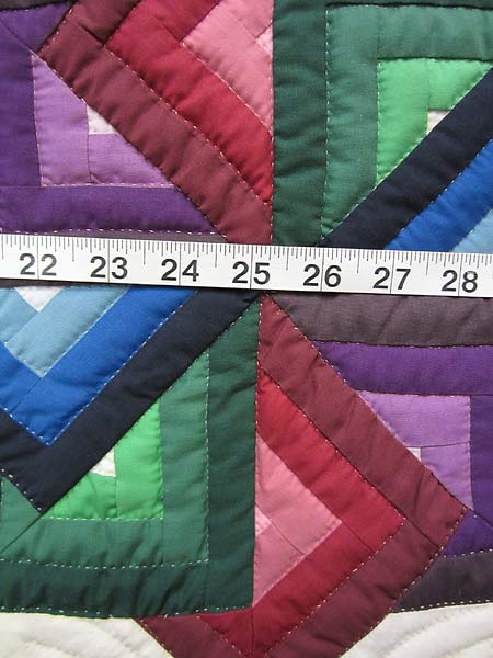 Amish Spinning Star Patchwork Wall Hanging Quilt