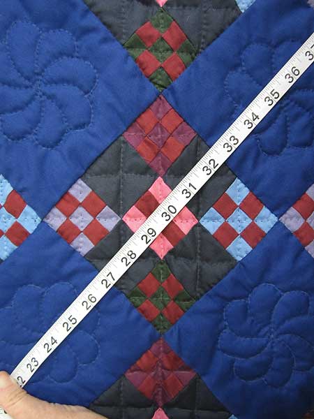 Amish Miniature Nine Patch in Nine Patchwork Quilt Wall Hanging
