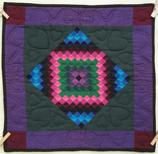 Miniature Amish TATW Postage Stamp Quilt Wallhanging