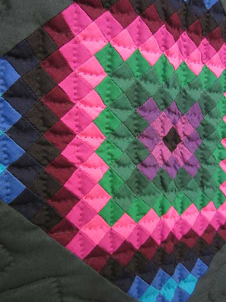 Miniature Amish TATW Postage Stamp Quilt Wallhanging