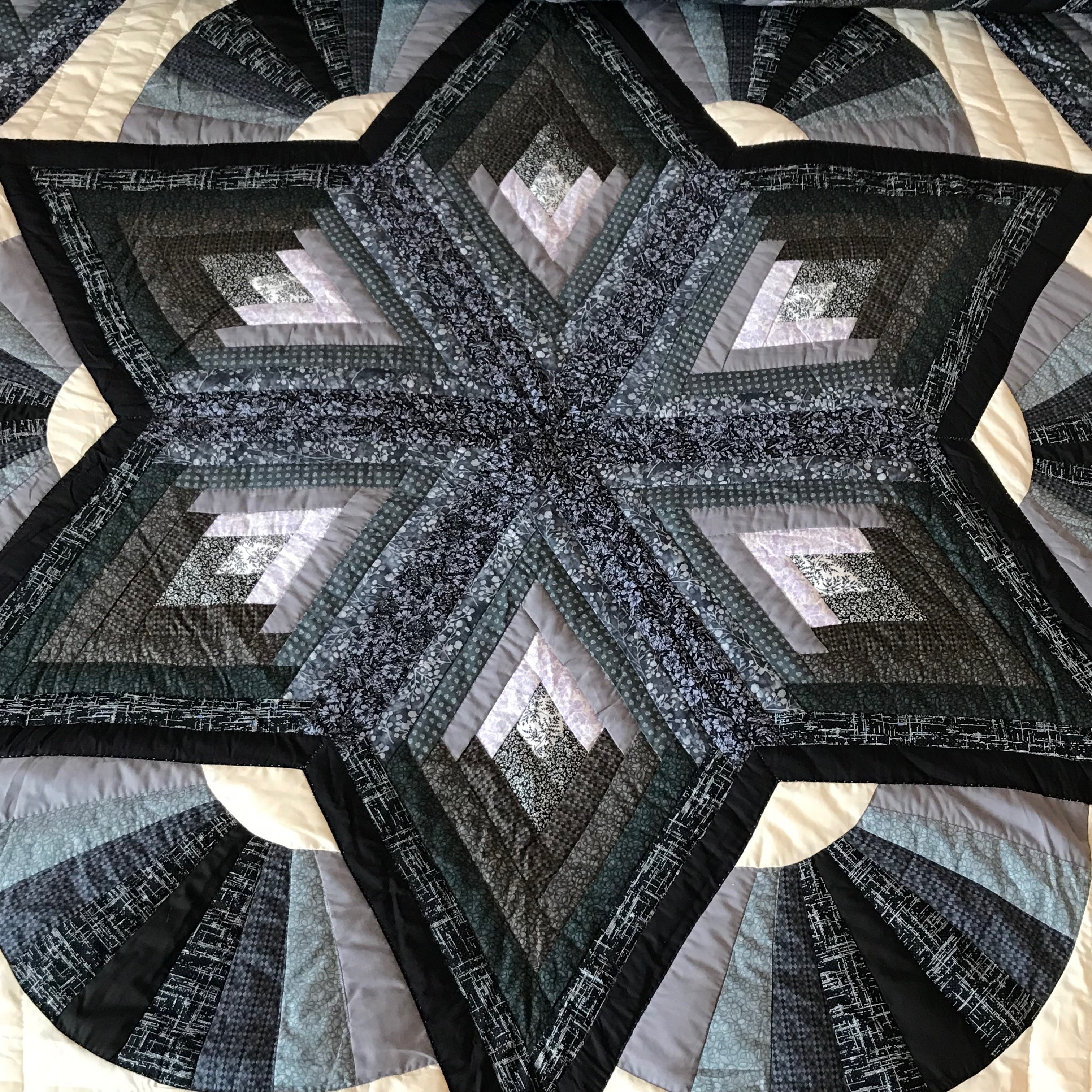 Broken Star Log Fan Patchwork