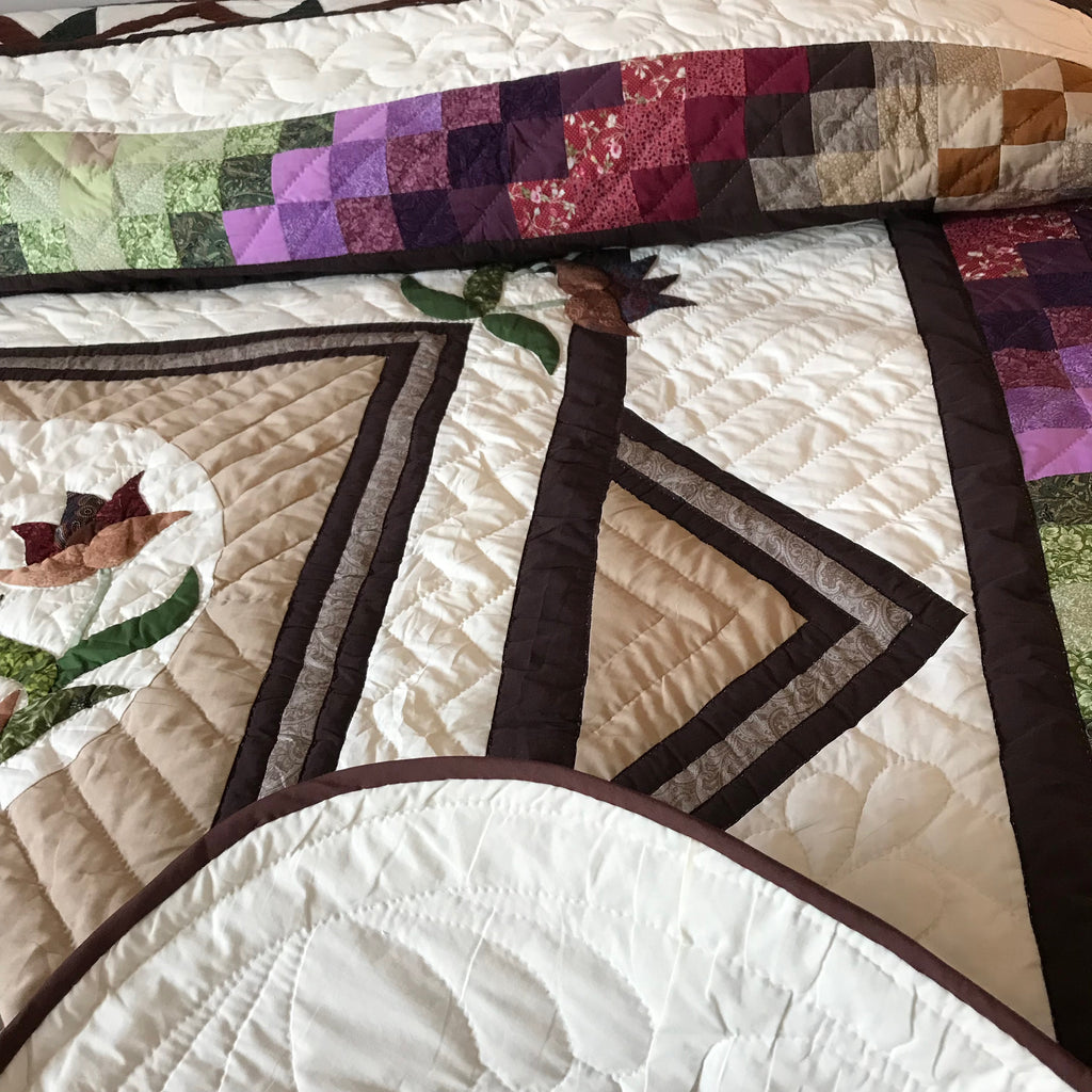 Diamond Flower Appliqué Patchwork