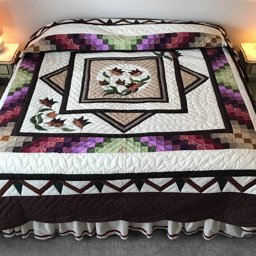 Diamond Flower Appliqué Patchwork
