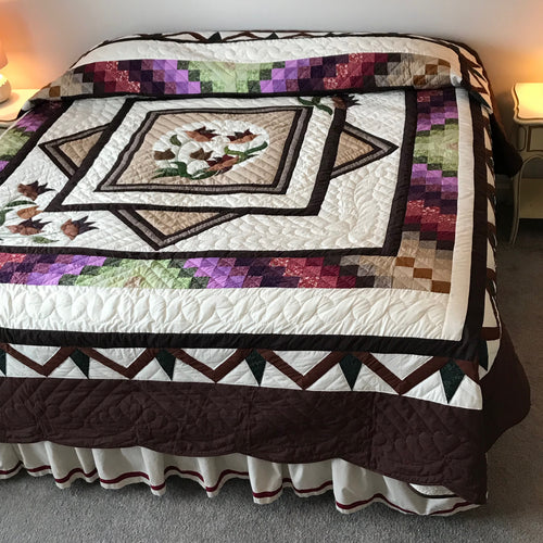 Diamond Flower Appliqué Patchwork