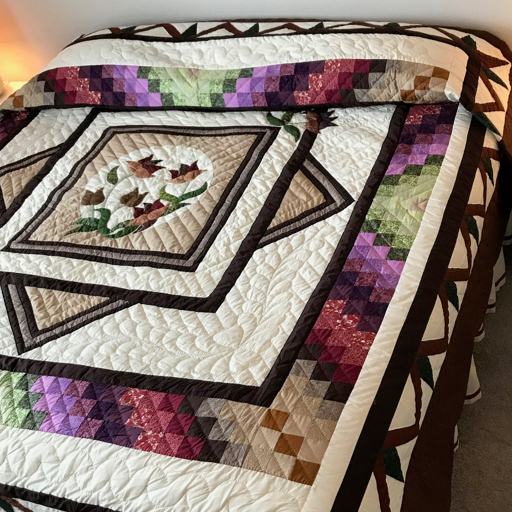 Diamond Flower Appliqué Patchwork