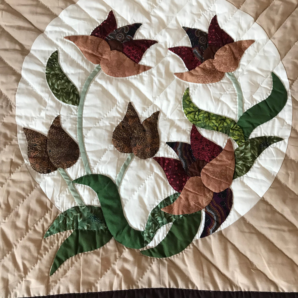 Diamond Flower Appliqué Patchwork