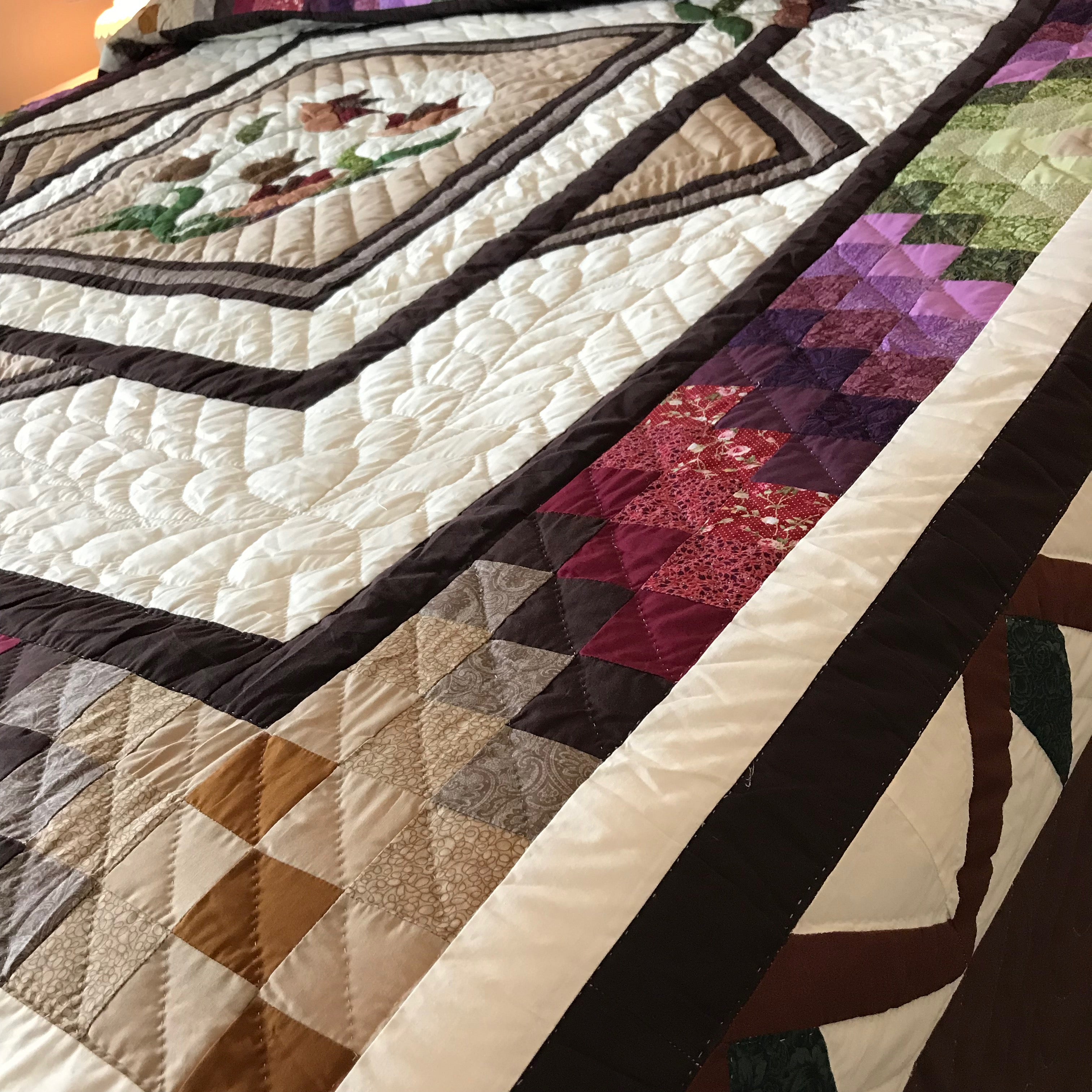 Diamond Flower Appliqué Patchwork