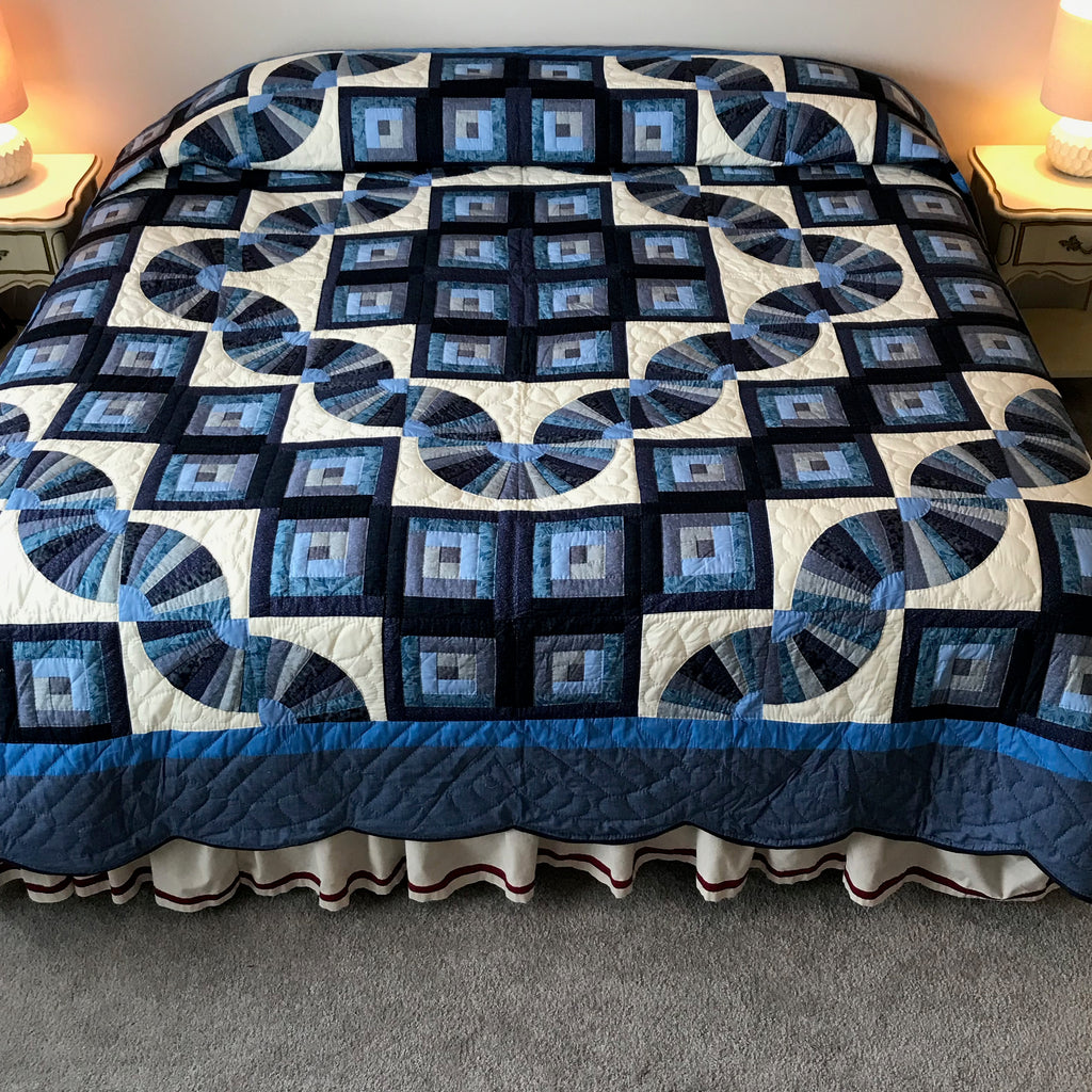 Log Cabin Fan Patchwork