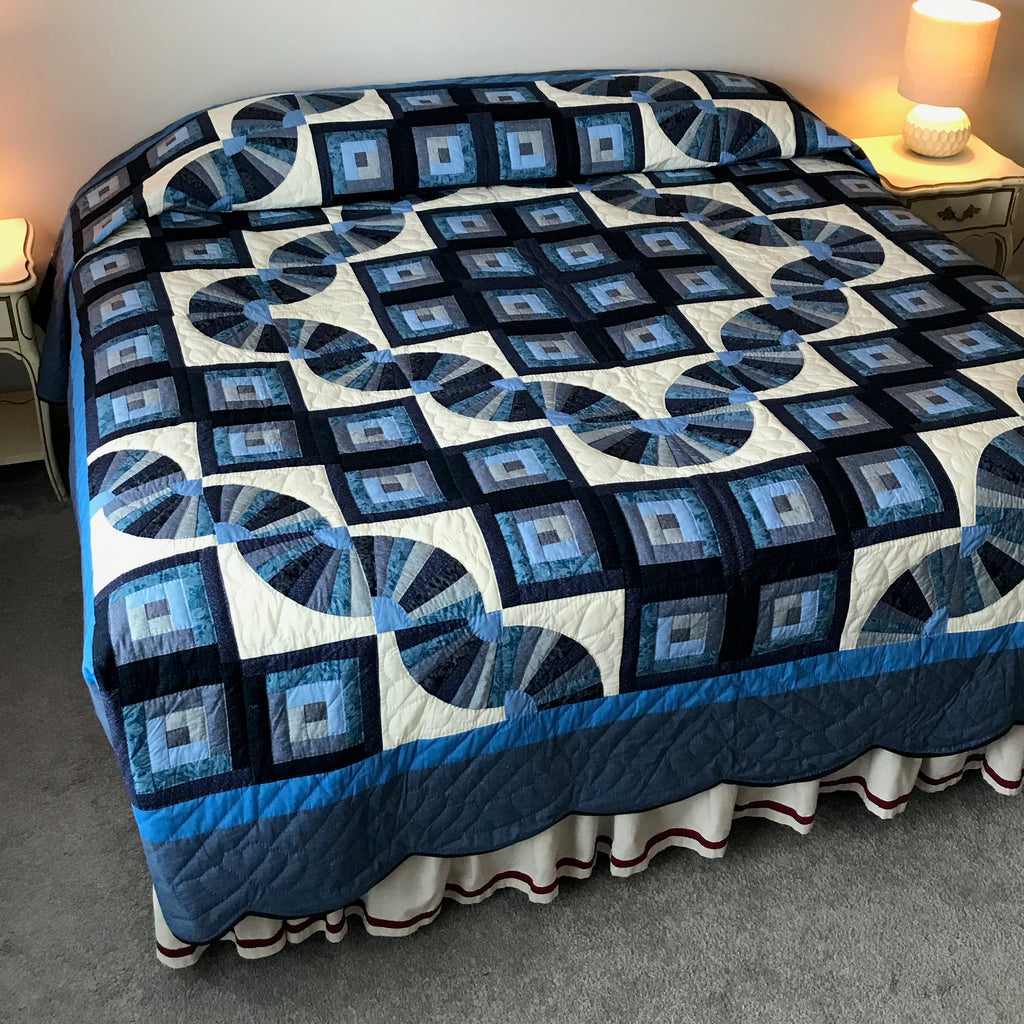 Log Cabin Fan Patchwork
