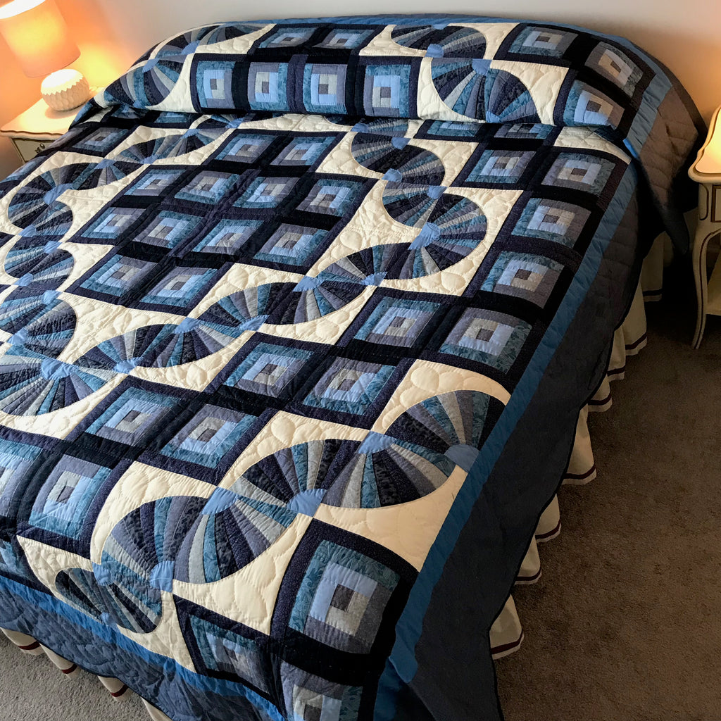 Log Cabin Fan Patchwork