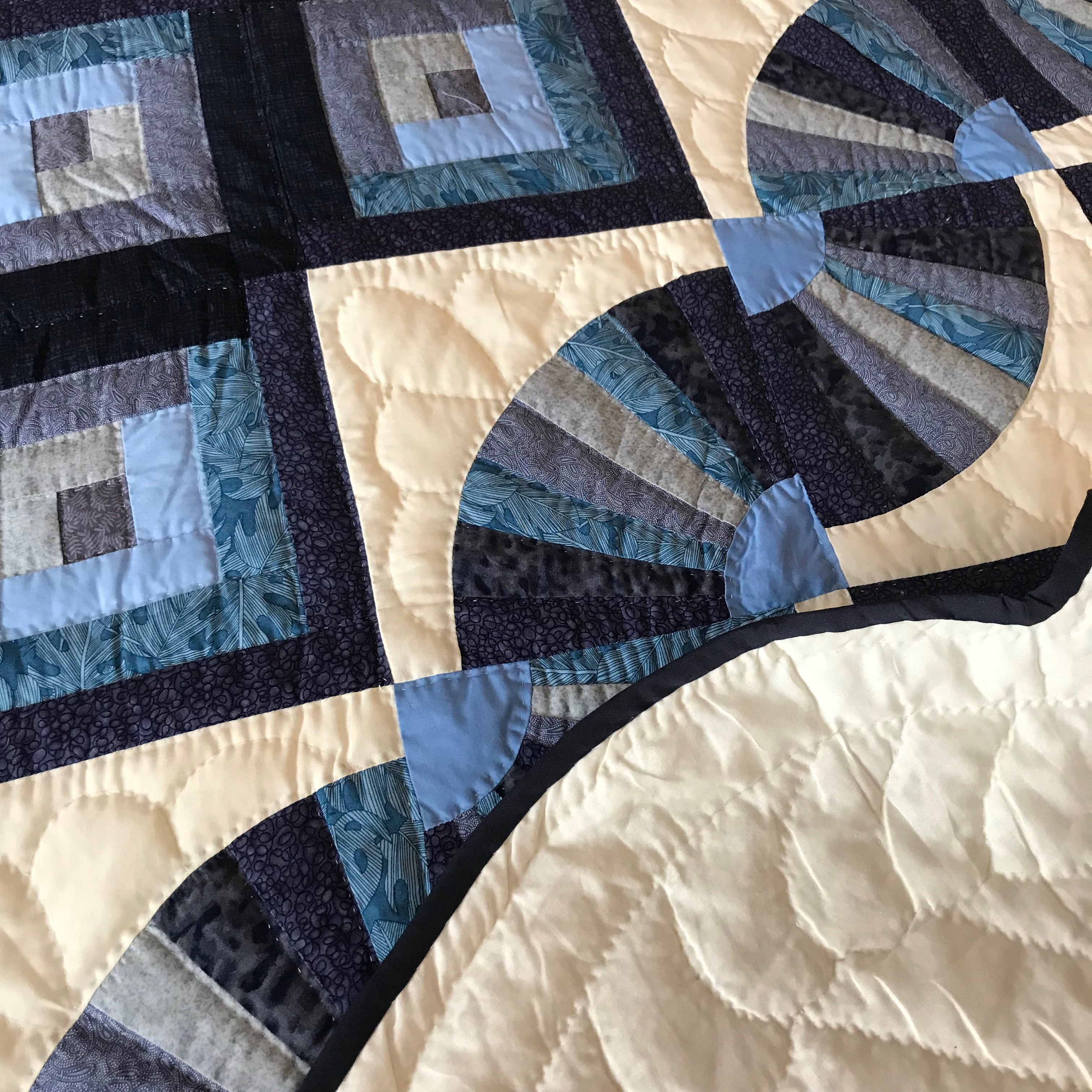 Log Cabin Fan Patchwork