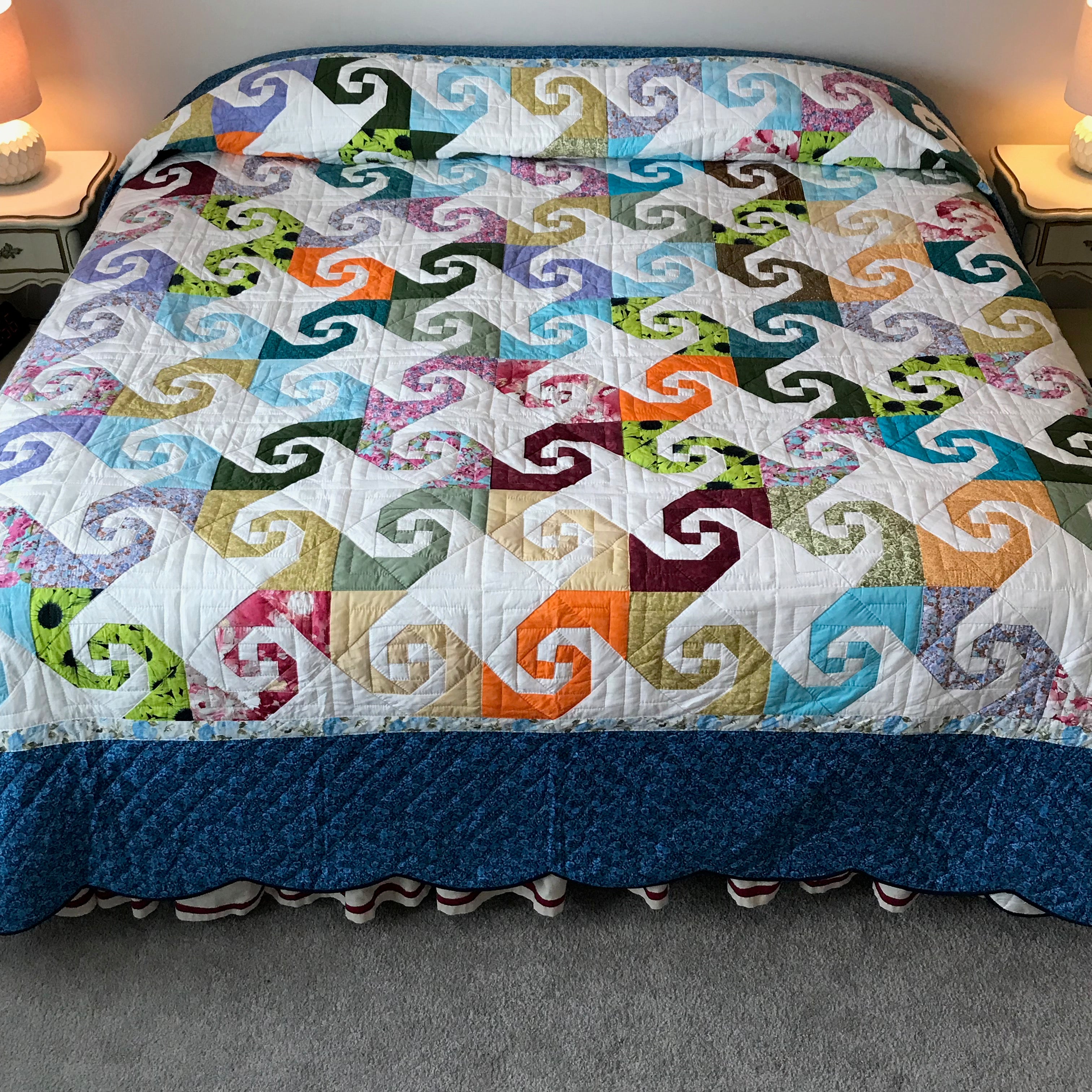 Colorful Snail Trails Patchwork