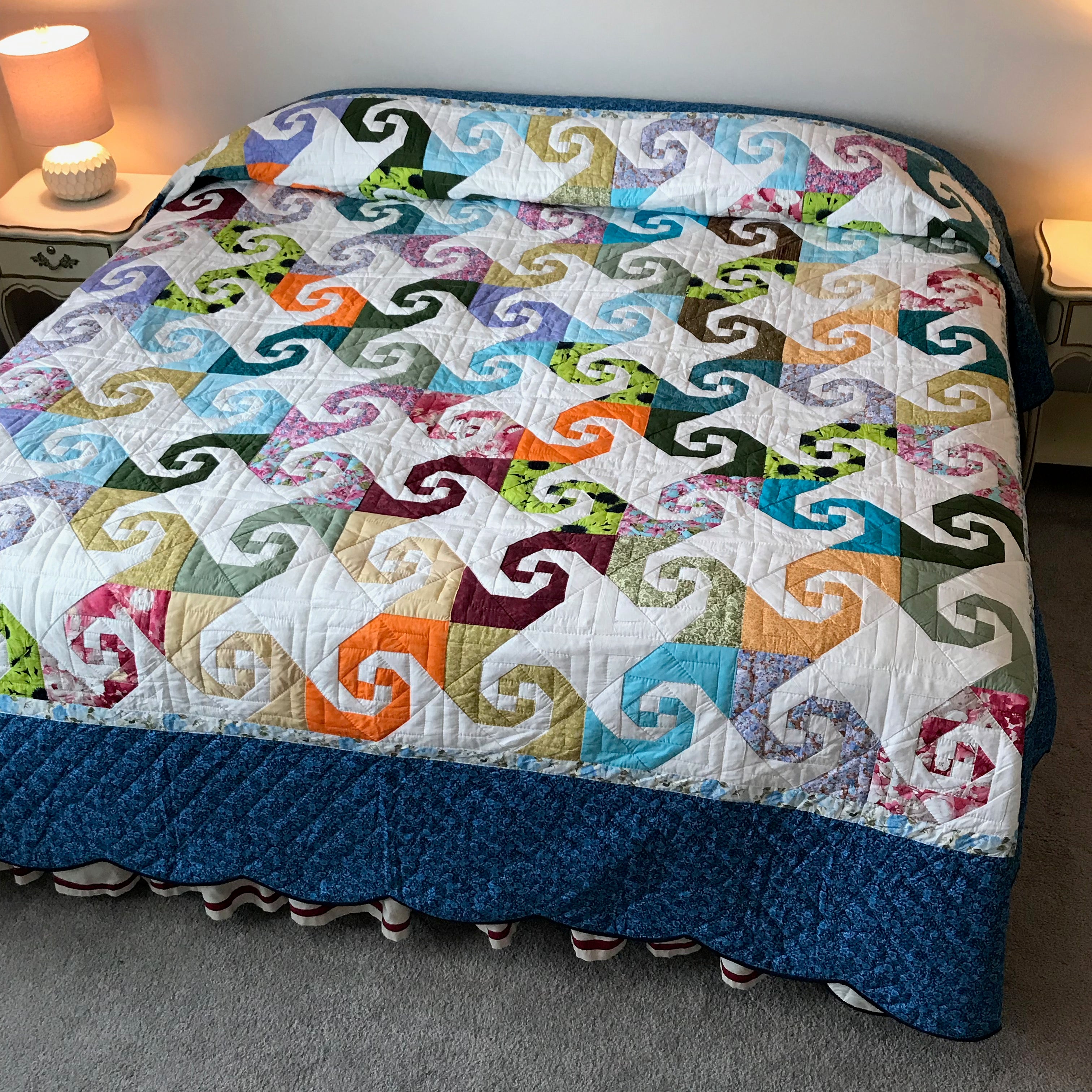 Colorful Snail Trails Patchwork