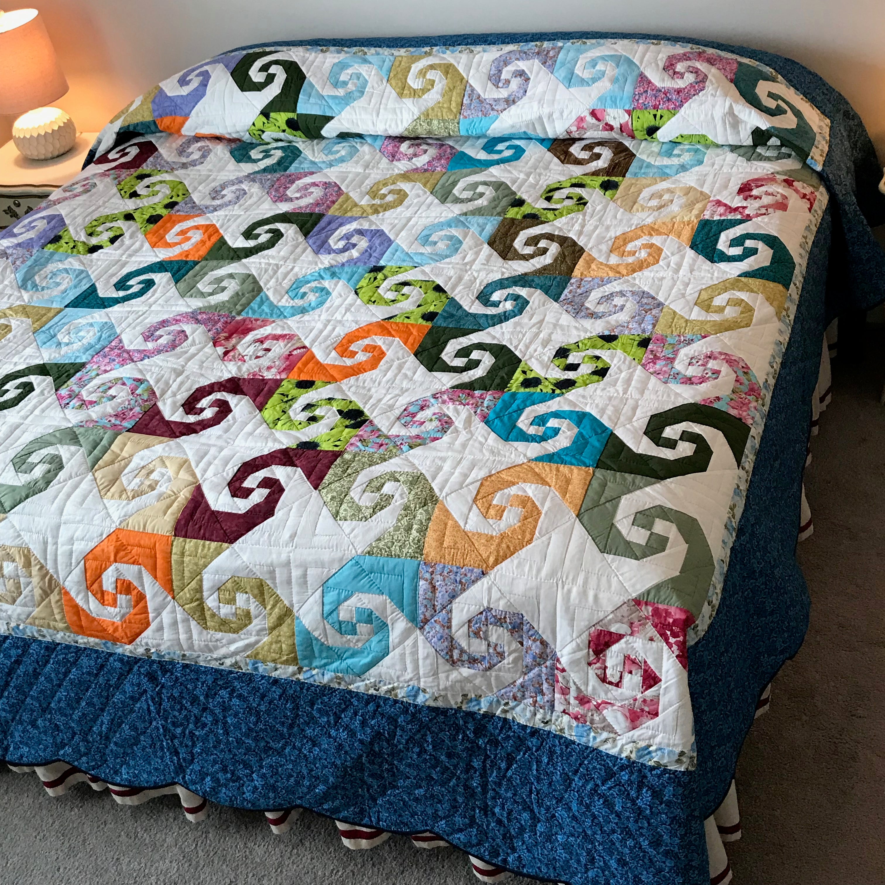 Colorful Snail Trails Patchwork