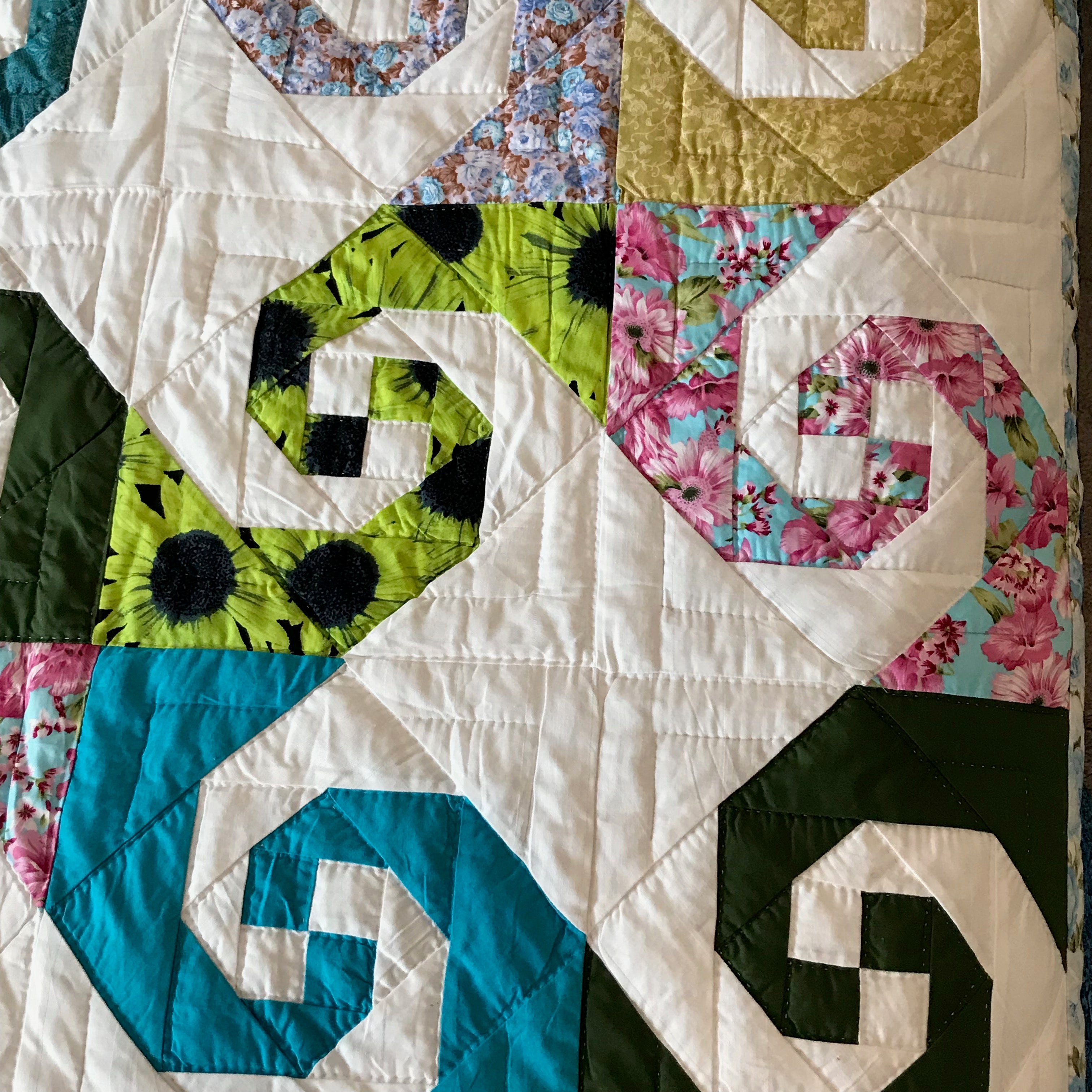 Colorful Snail Trails Patchwork