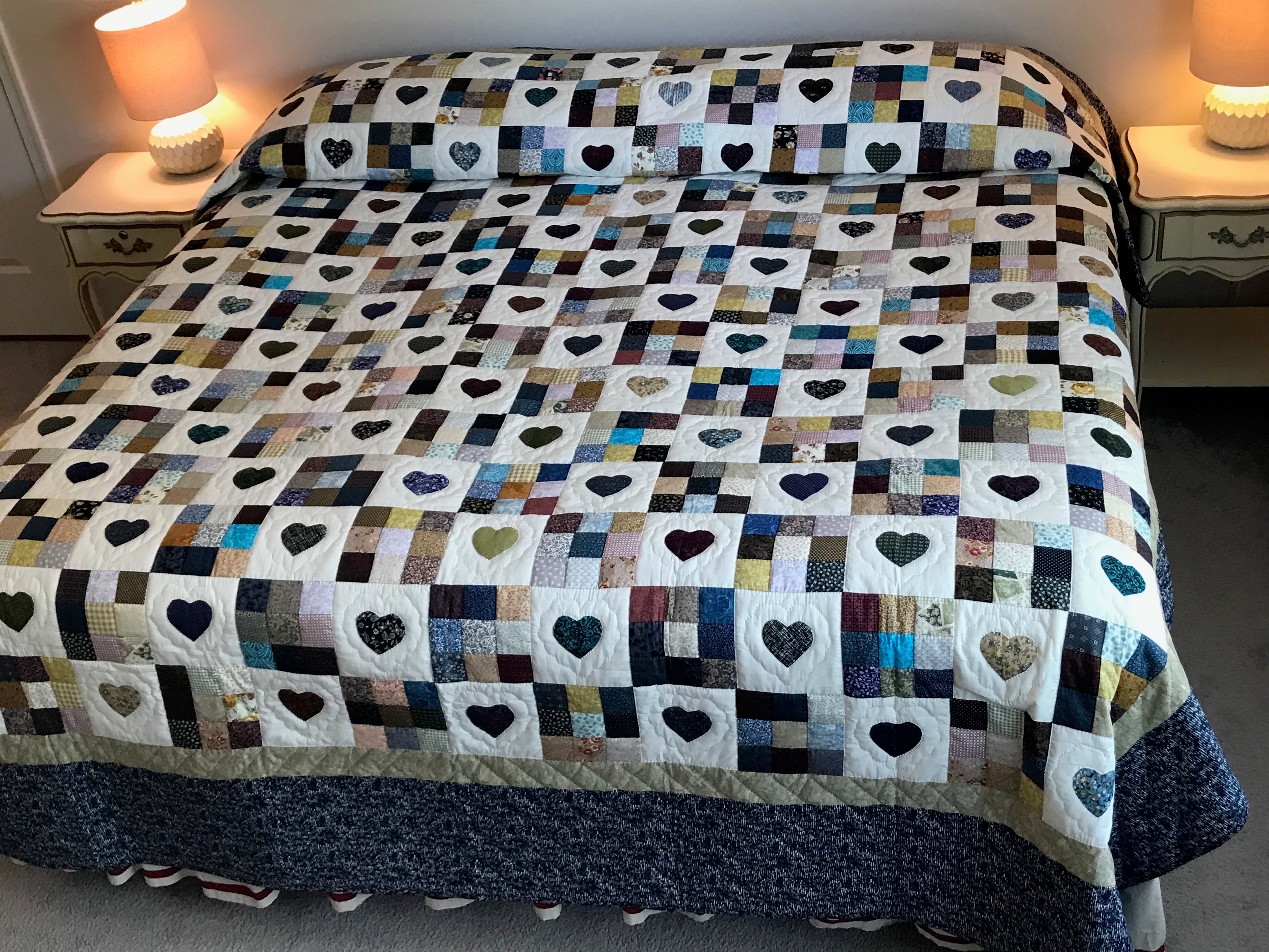 Life and Love Nine Patch Hearts