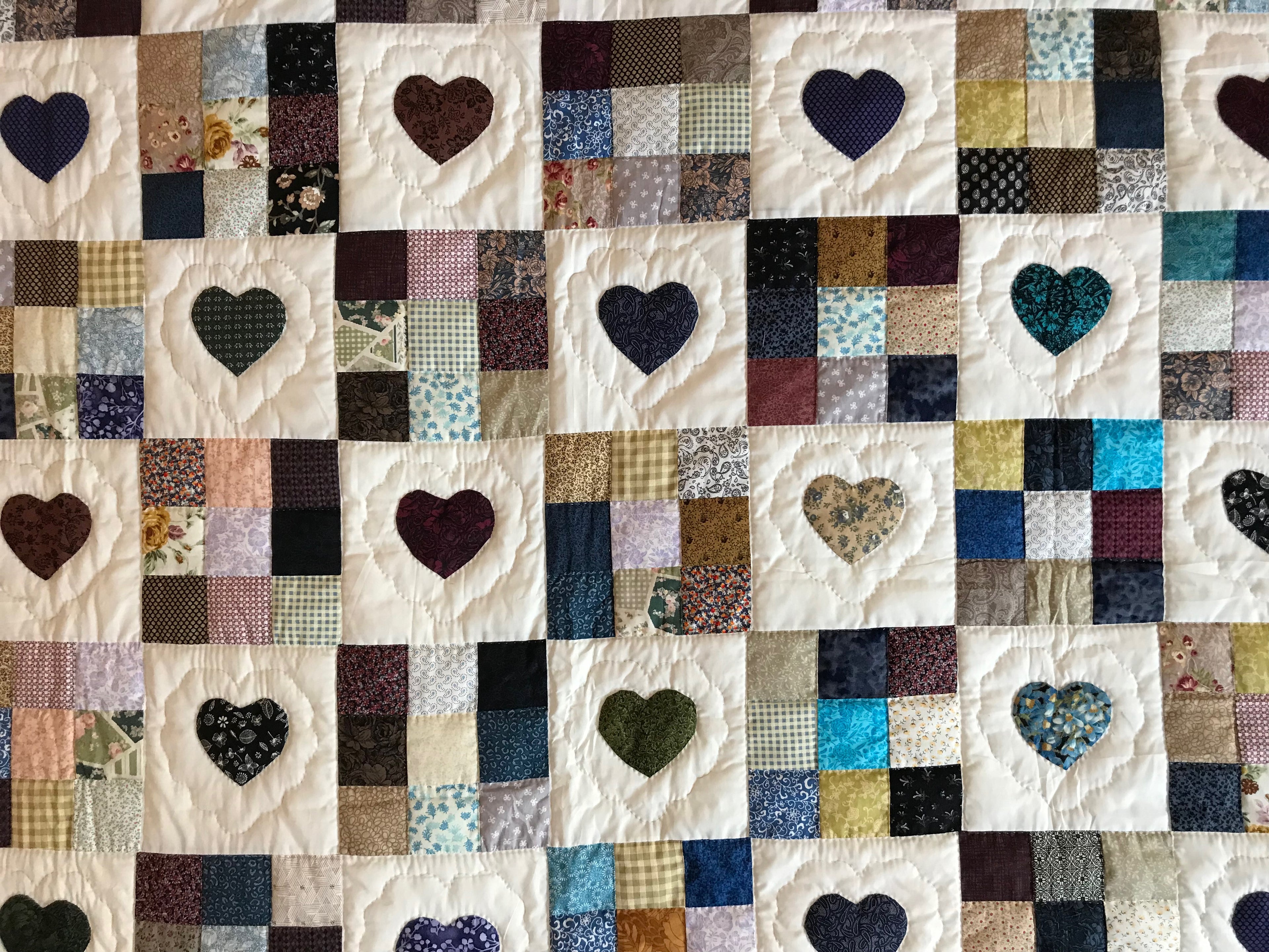Life and Love Nine Patch Hearts