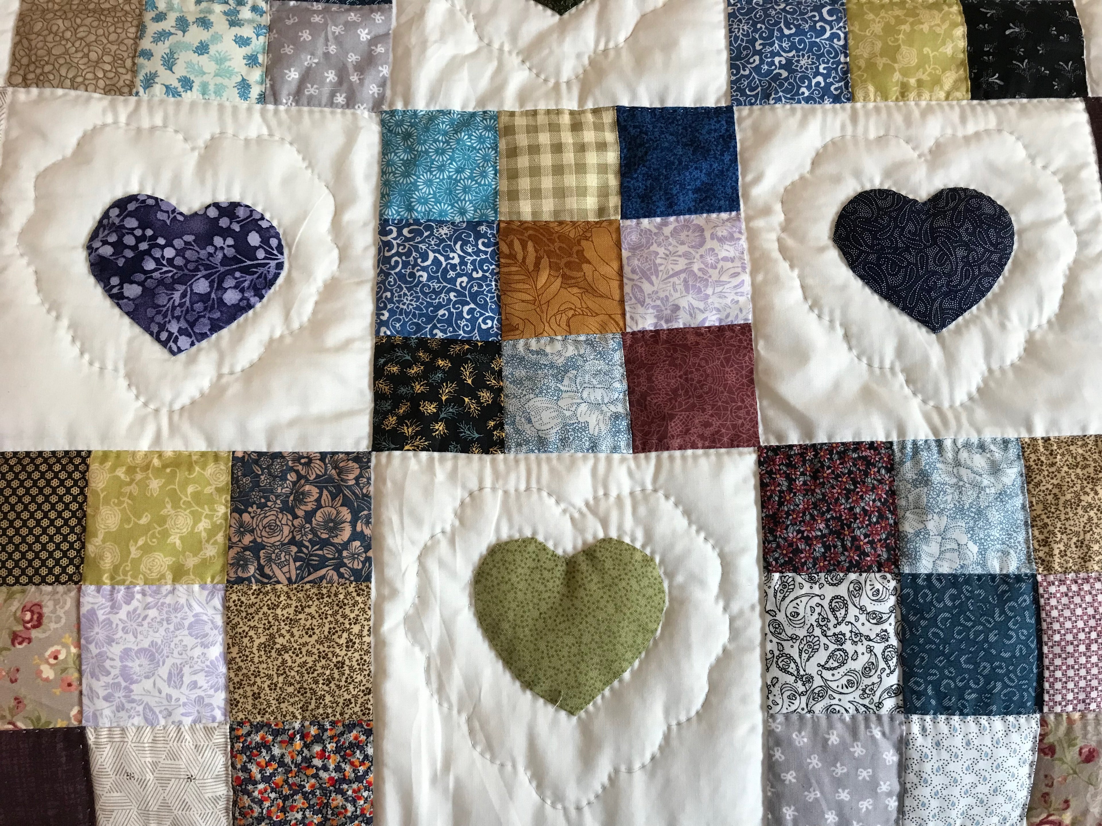 Life and Love Nine Patch Hearts