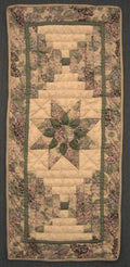 Amish Dahlia Log Cabin Wall Hanging Quilt