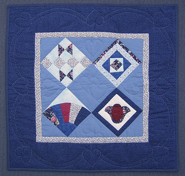 Blue Sampler Wallhanging Quilt