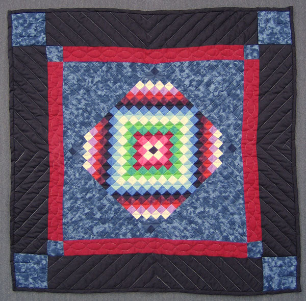 Central Diamond Amish Small Quilt Wallhanging