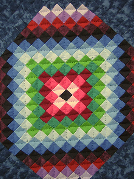 Central Diamond Amish Small Quilt Wallhanging