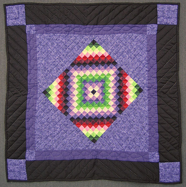 Central Diamond Amish Sparkle Small Quilt Wallhanging