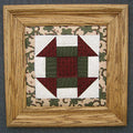 Framed Picture Amish Quilt Wallhanging Green