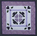 Purple Heart Applique Amish Small Quilt Wallhanging