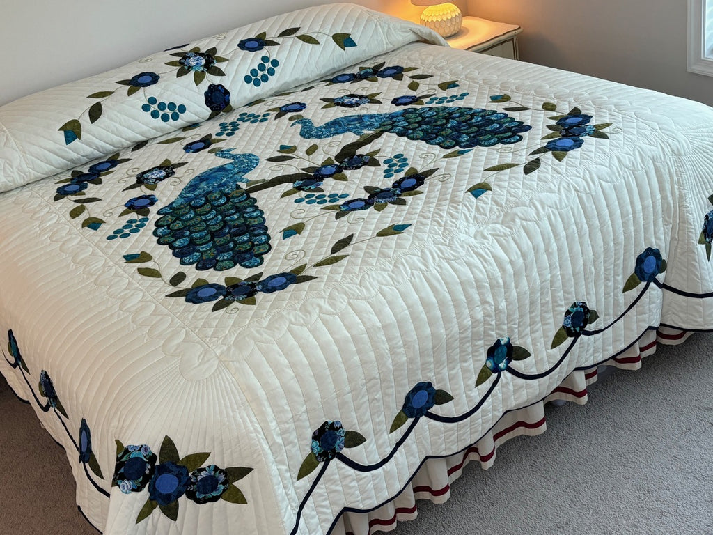 Peacock Pair Appliqué