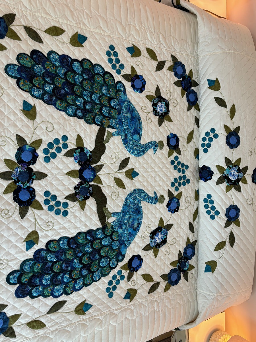 Peacock Pair Appliqué