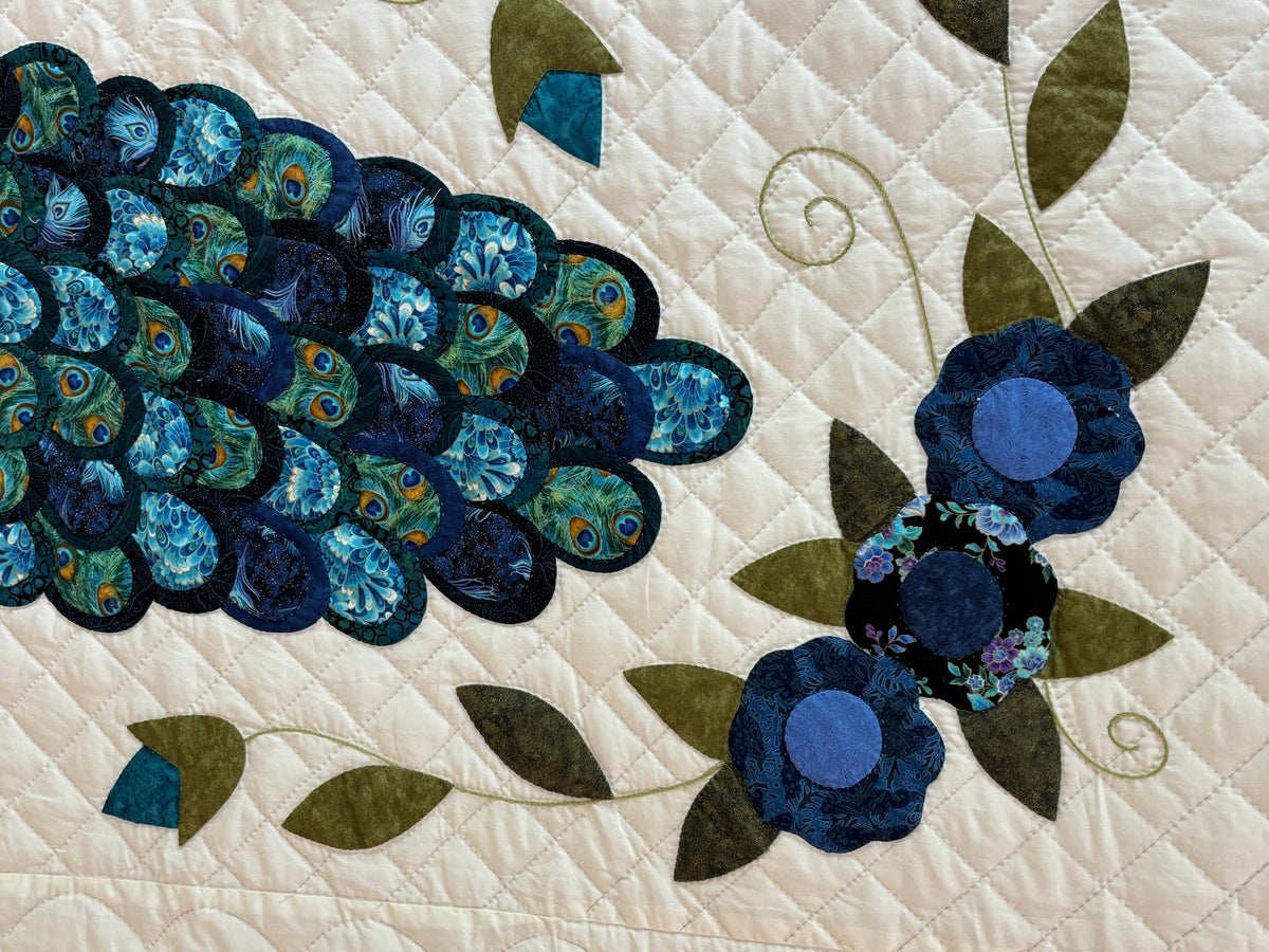 Peacock Pair Appliqué