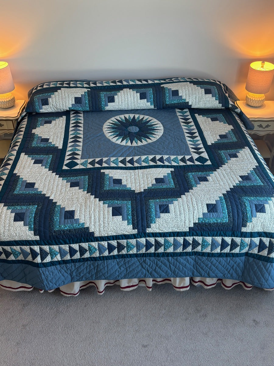 Northern Star in the Log Cabin Patchwork