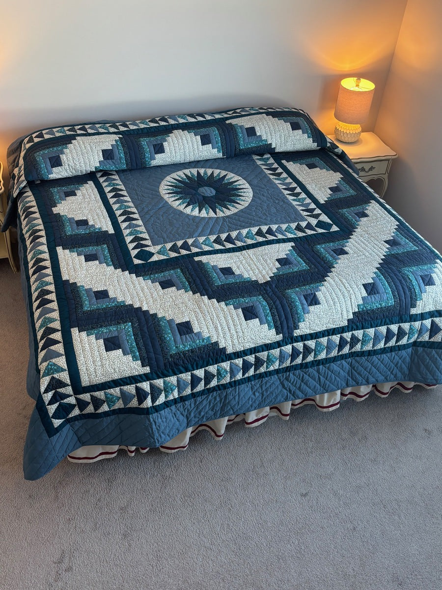 Northern Star in the Log Cabin Patchwork