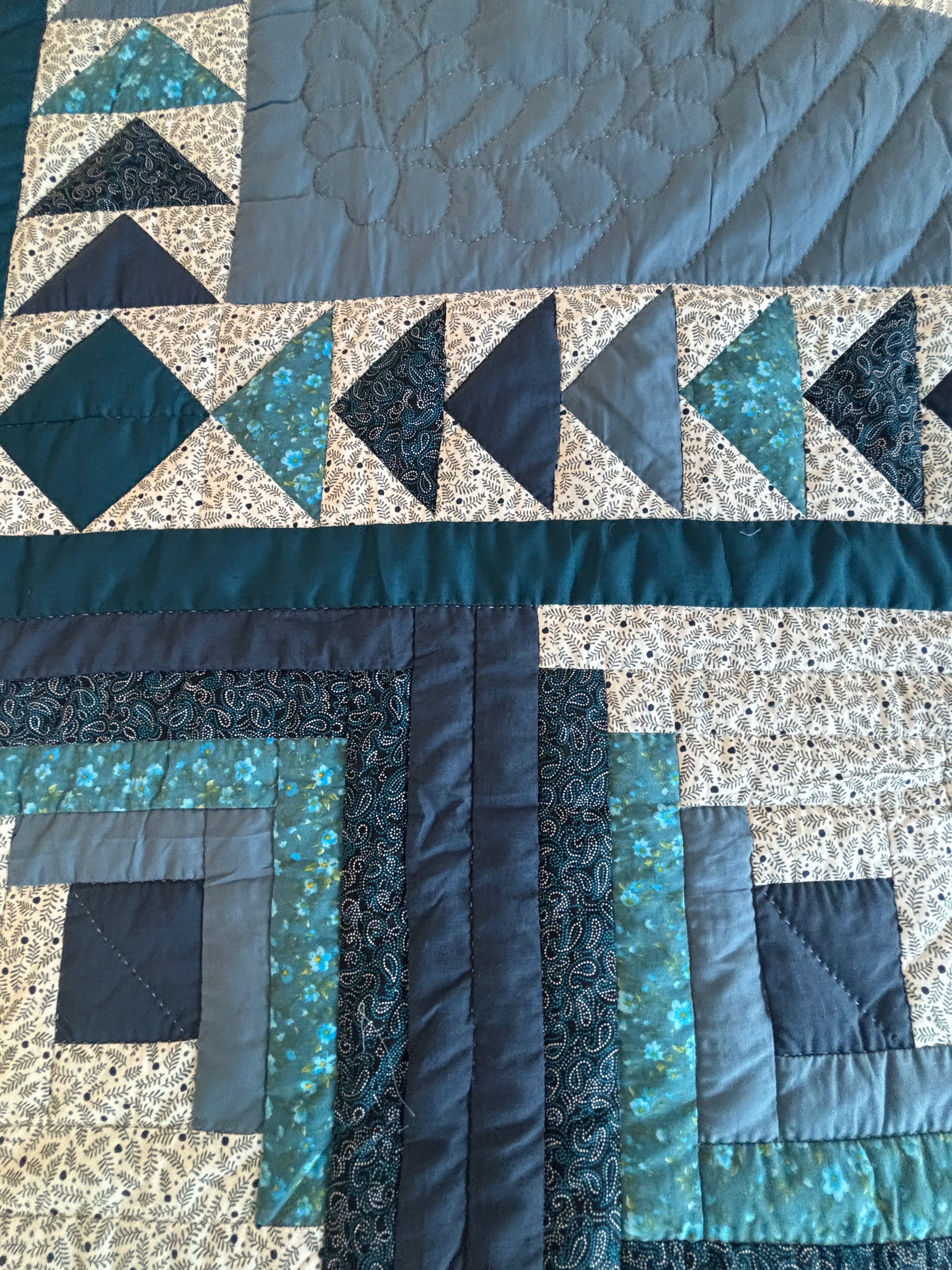 Northern Star in the Log Cabin Patchwork