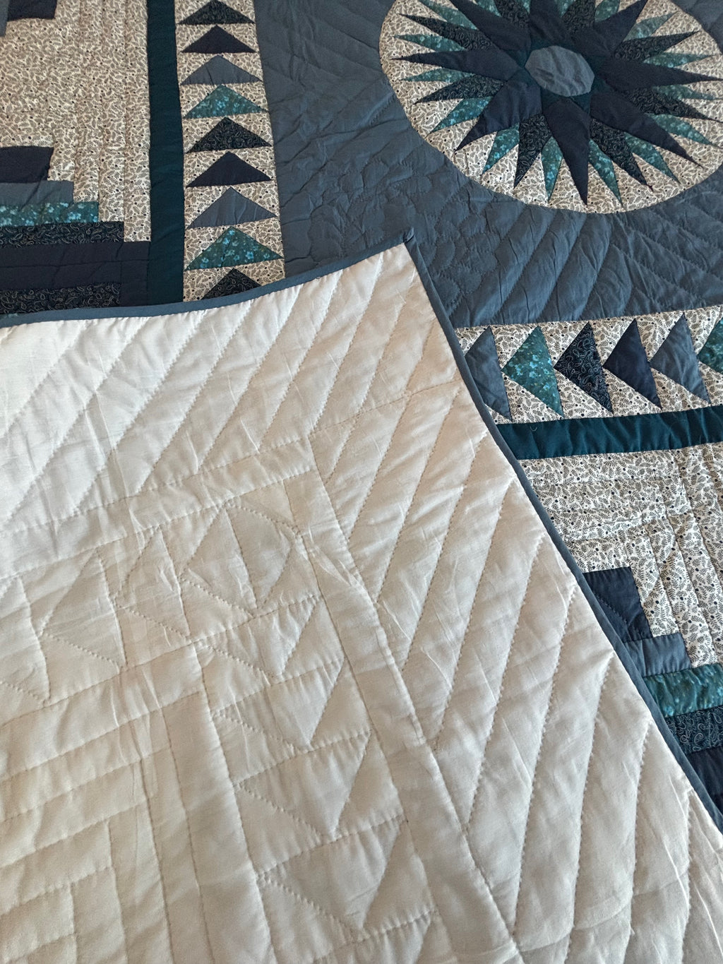 Northern Star in the Log Cabin Patchwork
