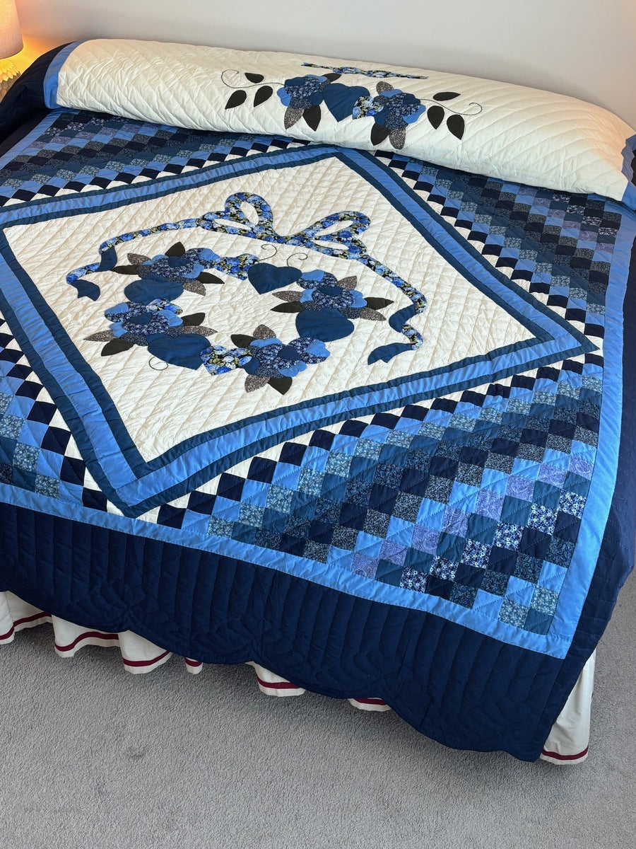Trip Around the Rose Wreath Applique