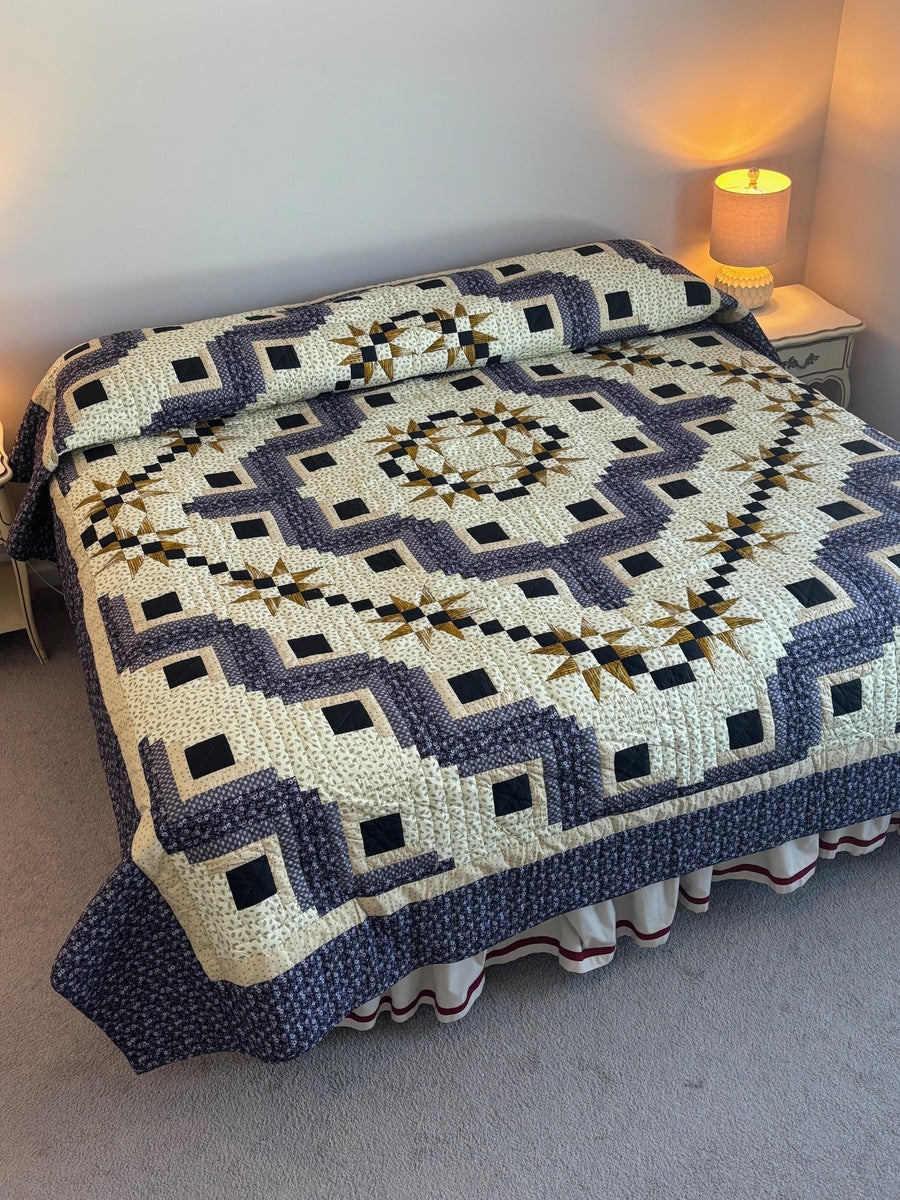 Stars in Log Cabin Patchwork
