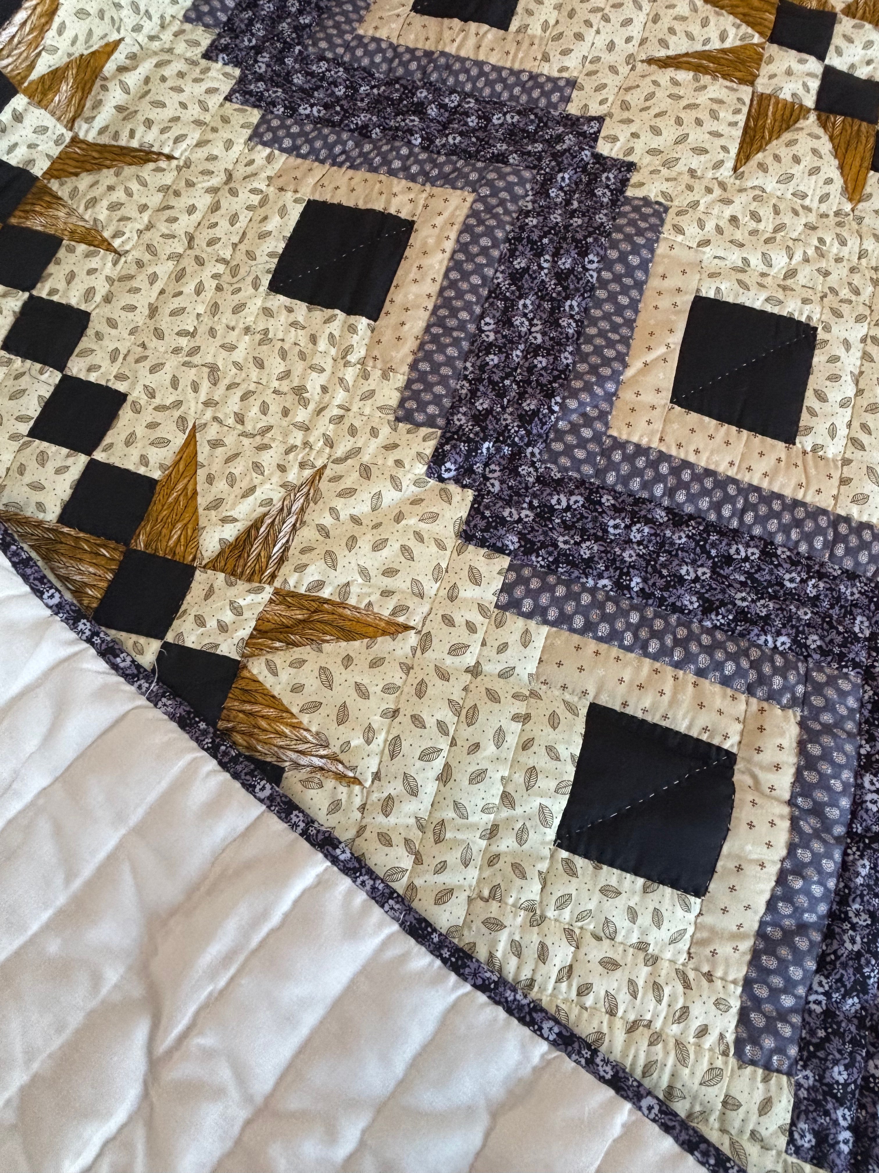 Stars in Log Cabin Patchwork