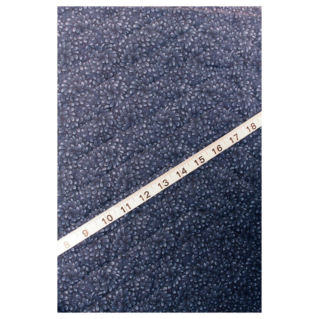 Blue White Embroidered Amish Quilt 87x106