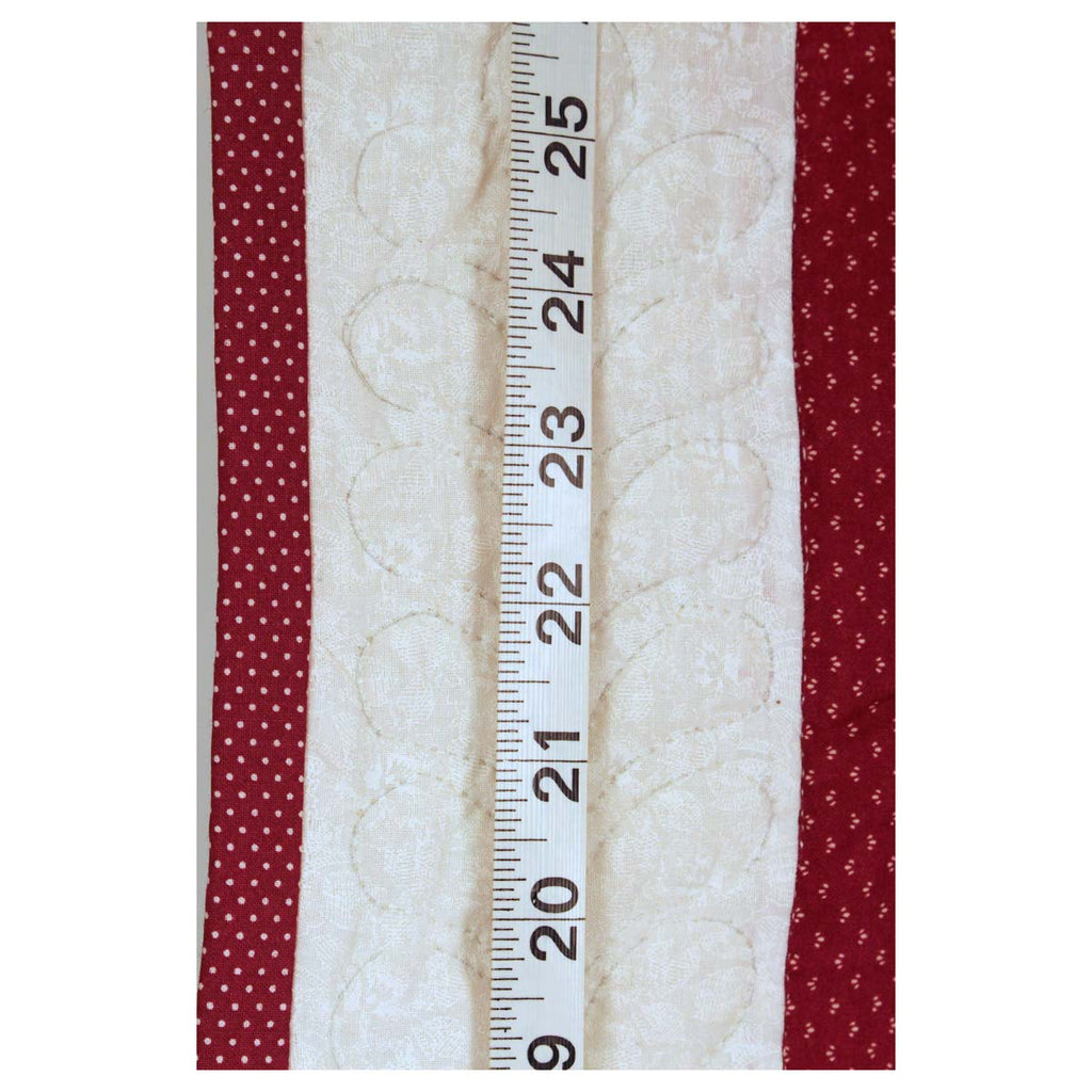 Red Split Star Amish Quilt Wall Hanging 38"