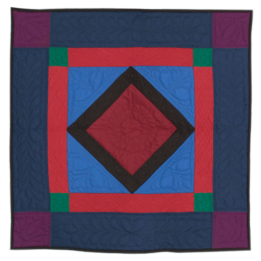 Center Diamond Dutch Colors Amish Wall Hanging 26"